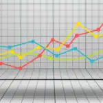 Student progress graph showing inconsistent data with multiple colored lines going up and down, indicating variable therapy outcomes.