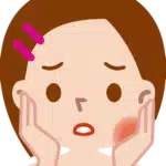 Illustration depicting jaw pain (TMJ) in a woman, representing the author's personal experience and its parallels to the hidden struggles of students with sensory and other challenges.