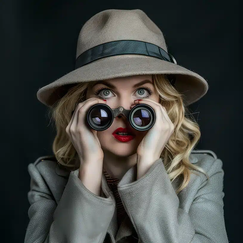 SLP observing client like an undercover detective. Emphasizes the importance of detailed observation in therapy sessions.